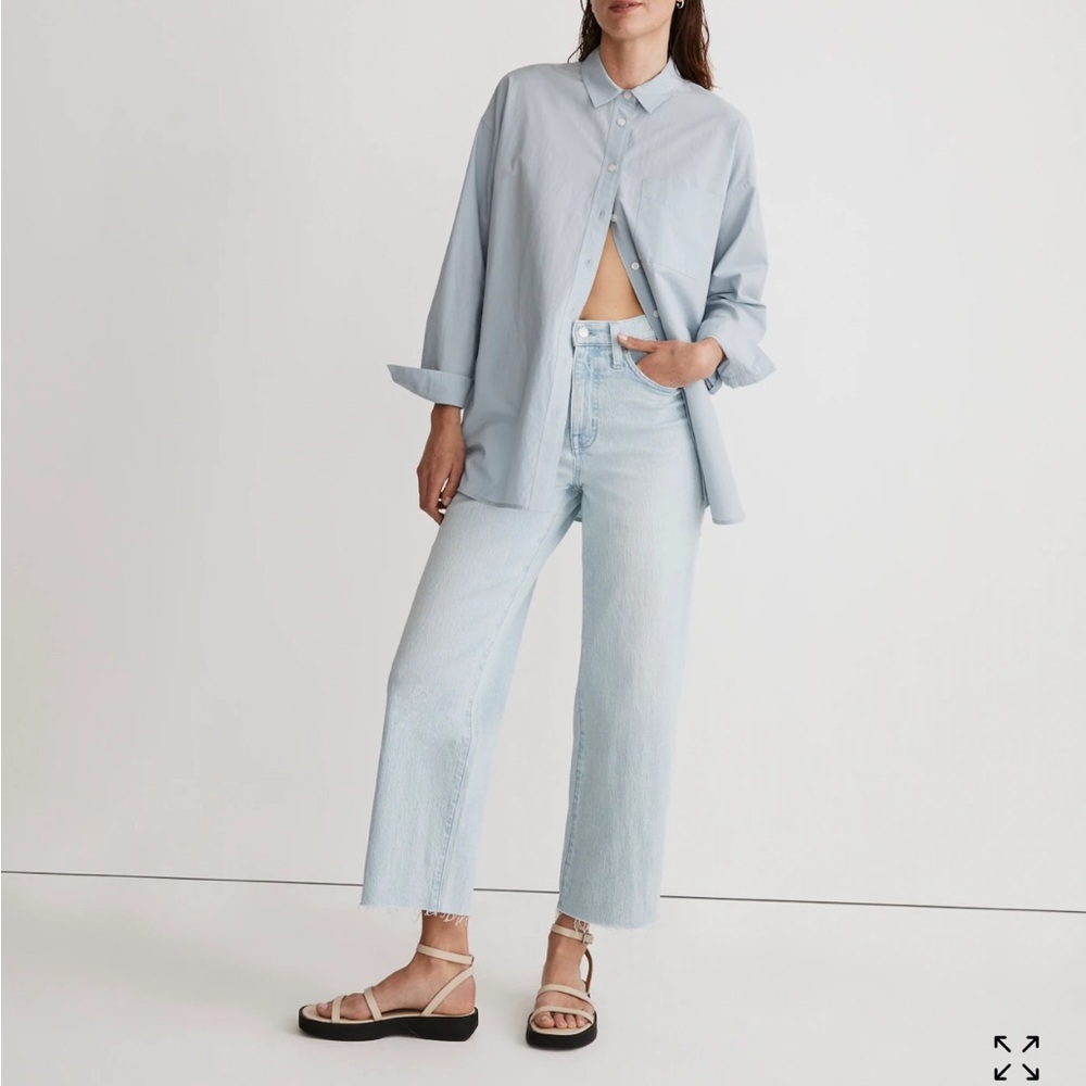 Madewell Perfect Vintage Wide-Leg Crop Jean Ward Wash *hemmed